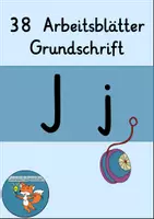 Vorschau - Unterrichtsreihen - Arbeitsblätter Buchstabe J Grundschrift Wochenplan Buchstabeneinführung - Deckblatt