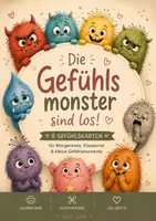 Vorschau - Poster - Die Gefühlsmonster sind los! – 10 Gefühlskarten für Morgenkreis & Klassenrat - Deckblatt