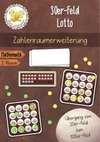 Vorschau - Stationenlernen - 30er-Feld Lotto - 2. Klasse - Zahlenraumerweiterung - Deckblatt
