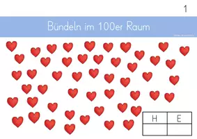 Vorschau - Arbeitsblätter - Bündeln Zahlenraum 100 - Seite 1