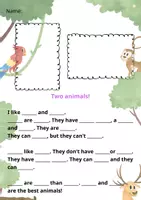 Προεπισκόπηση - Φύλλα εργασίας - Project based on animals / Comparative & Superlative - Εξώφυλλο
