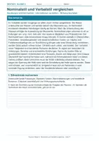 Vorschau - Arbeitsblätter - Arbeitsblatt Deutsch Klasse 8 – Nominalstil und Verbalstil vergleichen - Deckblatt