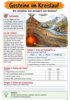 Vorschau - Arbeitsblätter - Gesteine im Kreislauf - 4 Arbeitsblätter mit Lösungen | Freebie - Seite 1