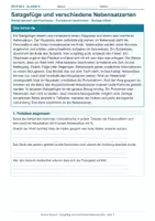 Vorschau - Arbeitsblätter - Arbeitsblatt Deutsch Klasse 8 – Satzgefüge und Nebensatzarten - Deckblatt