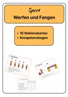 Vorschau - Unterrichtsreihen - Werfen und Fangen - Klasse 3 und 4 - Deckblatt