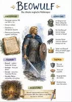 Vorschau - Arbeitsblätter - Lernposter + AB mit Fragen zum Thema "Beowulf" + Lösungsblatt + Infografik - Deckblatt