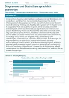 Vorschau - Arbeitsblätter - Arbeitsblatt Deutsch Klasse 9 – Diagramme und Statistiken auswerten - Deckblatt