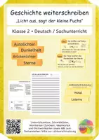Vorschau - Stundenentwürfe - Licht aus sagt der kleine Fuchs Geschichte weiterschreiben Lichtverschmutzung - Deckblatt