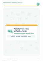 Vorschau - Stundenentwürfe - Arbeitsmaterial Tastatur und Maus bedienen - Deckblatt