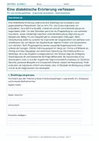 Vorschau - Arbeitsblätter - Arbeitsblatt Deutsch Klasse 9 – Eine dialektische Erörterung verfassen - Deckblatt