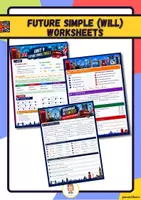 Vista previa - Hojas de trabajo - FUTUR SIMPLE verb tenses worksheets - Portada