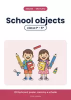 anteprima - Esercizi - 🌍 School objects: 20 flashcard di inglese primaria - Pagina di copertina