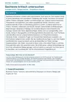 Vorschau - Arbeitsblätter - Arbeitsblatt Deutsch Klasse 9 – Sachtexte kritisch untersuchen - Deckblatt