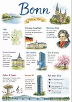 Vorschau - Arbeitsblätter - Lernplakat + AB mit Fragen zum Thema "Bonn" + Lösungsblatt + Infografiken - Deckblatt