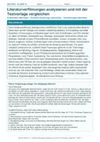 Vorschau - Arbeitsblätter - Arbeitsblatt Deutsch Klasse 10 – Literaturverfilmungen analysieren und vergleichen - Deckblatt