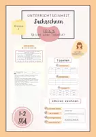 Vorschau - Arbeitsblätter - Sachaufgaben lösen | Üben | Tabelle oder Skizze | Sachrechnen - Deckblatt