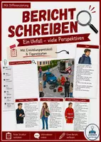 Vorschau - Stundenentwürfe - Bericht schreiben: Mit eigenem Ermittlungsprotokoll - Deckblatt
