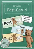 Vorschau - Poster - Postfach-Schild im Bären-Design - Deckblatt