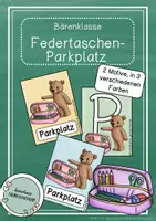 Vorschau - Anderer Materialtyp - Parkplatz / Federtaschenparkplatz - Klassentier Bär - Deckblatt
