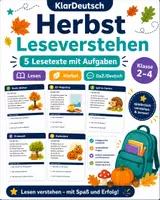 Vorschau - Arbeitsblätter - Herbst Leseverstehen 5 Lesetexte - Deckblatt