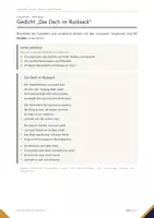 Vorschau - Arbeitsblätter - Gedichtanalyse Klasse 9 – „Das Dach im Rucksack“ mit Lösungen | Hauptschulabschluss 2027 Deutsch Baden-Württemberg - Seite 1