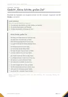 Vorschau - Arbeitsblätter - Gedichtanalyse Klasse 9 – „Kleine Schritte, großes Ziel“ mit Lösungen | Hauptschulabschluss 2027 Deutsch Baden-Württemberg - Seite 1