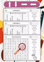 Vorschau - Arbeitsblätter - Wortsuchrätsel mit dem Fingeralphabet der Gebärdensprache – Zeit und Kalender - Seite 1