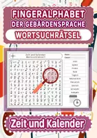 Vorschau - Arbeitsblätter - Wortsuchrätsel mit dem Fingeralphabet der Gebärdensprache – Zeit und Kalender - Deckblatt