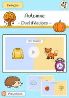 Vorschau - Spiele - Automne - Herbst Französisch Wortschatz-Spiel - Deckblatt