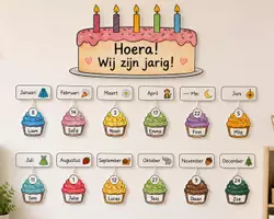 Voorbeeld - Verjaardag kalender voor in de klas - Voorblad