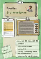 Vorschau - Arbeitsblätter - Materialpaket Einstieg in das Thema Evolution: Fossilien, Altersbestimmung & Meilensteine, Stationenlernen - Seite 1