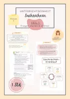 Vorschau - Arbeitsblätter - Sachaufgaben lösen | Unterrichtseinheit I Sachrechnen | Klasse 3 | Unterrichtsreihe - Seite 1