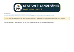 Vorschau - Arbeitsblätter - Escape Room Teilbarkeitsregeln - Weltraum-Rettungsmission - Klasse 5/6 Einzelarbeit & Stationenlauf - Seite 3