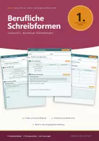 Vorschau - Arbeitsblätter - Deutsch Berufsschule Geschäftsbrief E-Mail Protokoll Bericht Arbeitsblätter - Seite 1