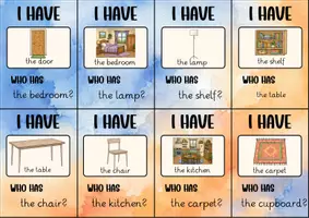 Vorschau - Spiele - I have Who has - Spiel (Begriffe von furniture and rooms) - Seite 1