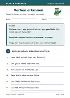 Vorschau - Arbeitsblätter - Verben Klasse 3 - Seite 1