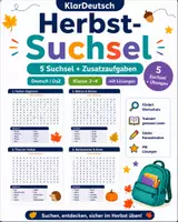 Vorschau - Arbeitsblätter - Herbst Suchsel XXL 5 Suchsel Zusatzaufgaben - Deckblatt