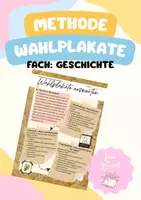 Vorschau - Merkblätter - Methodenwissen Wahlplakate im Fach Geschichte - Deckblatt