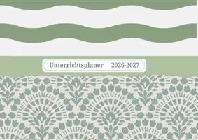 Vorschau - Lehrpläne/Lehrermaterial - Unterrichtsplaner A4 quer Boho - Deckblatt