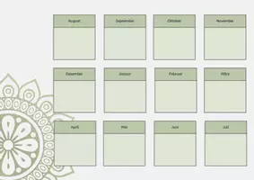 Vorschau - Lehrpläne/Lehrermaterial - Unterrichtsplaner A4 quer Boho - Seite 1