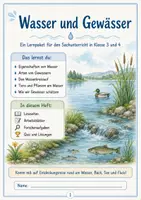 Vorschau - Arbeitsblätter - Wasser und Gewässer Klasse 3 bis 4 - Deckblatt