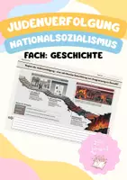 Vorschau - Arbeitsblätter - Beginn der Judenverfolgung im Nationalsozialismus - Deckblatt