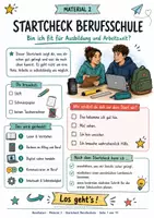 Vorschau - Stundenentwürfe - Bin ich fit für Ausbildung und Arbeitswelt? Startcheck für den Berufsschulbeginn mit Auswertung und Handreichung - Deckblatt