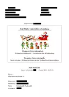 Vorschau - Stundenentwürfe - Weihnachtskombinatorik - Schriftlicher Unterrichtsentwurf für die Klasse 3/4 - Seite 1