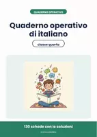 anteprima - Esercizi - 📚 Quaderno operativo di italiano per la classe quarta - Pagina di copertina