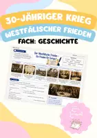 Vorschau - Arbeitsblätter - Westfälischer Frieden - Ende des Dreißigjährigen Krieges - Deckblatt
