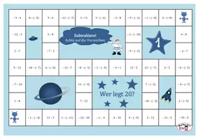Vorschau - Spiele - Spiel "Wer legt 20" rationale Zahlen subtrahieren - Deckblatt