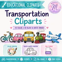 Vista previa - Elementos para la creación de materiales - BIKE AND CAR CLIPARTS -FREEBIE- - Portada