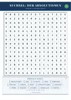 Vorschau - Arbeitsblätter - Suchsel: Der Absolutismus | Geschichte Klasse 5-6 - Deckblatt