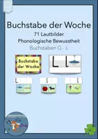 Vorschau - Poster - 71 Bildkarten Laute Buchstabe der Woche Grundschrift G - L Wochenplan - Deckblatt